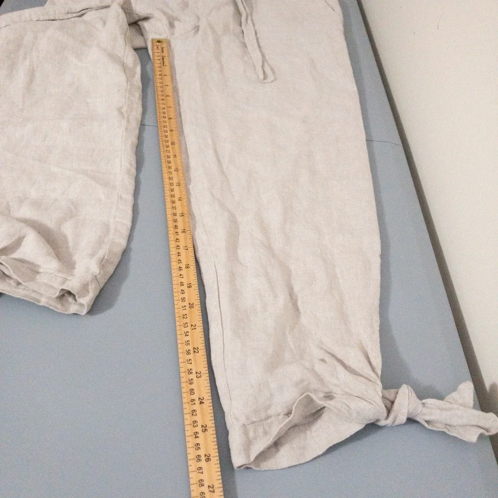Reformation Linen Pants Womens Size 12 (35x26) Beige Tie Casual Neutral Norman